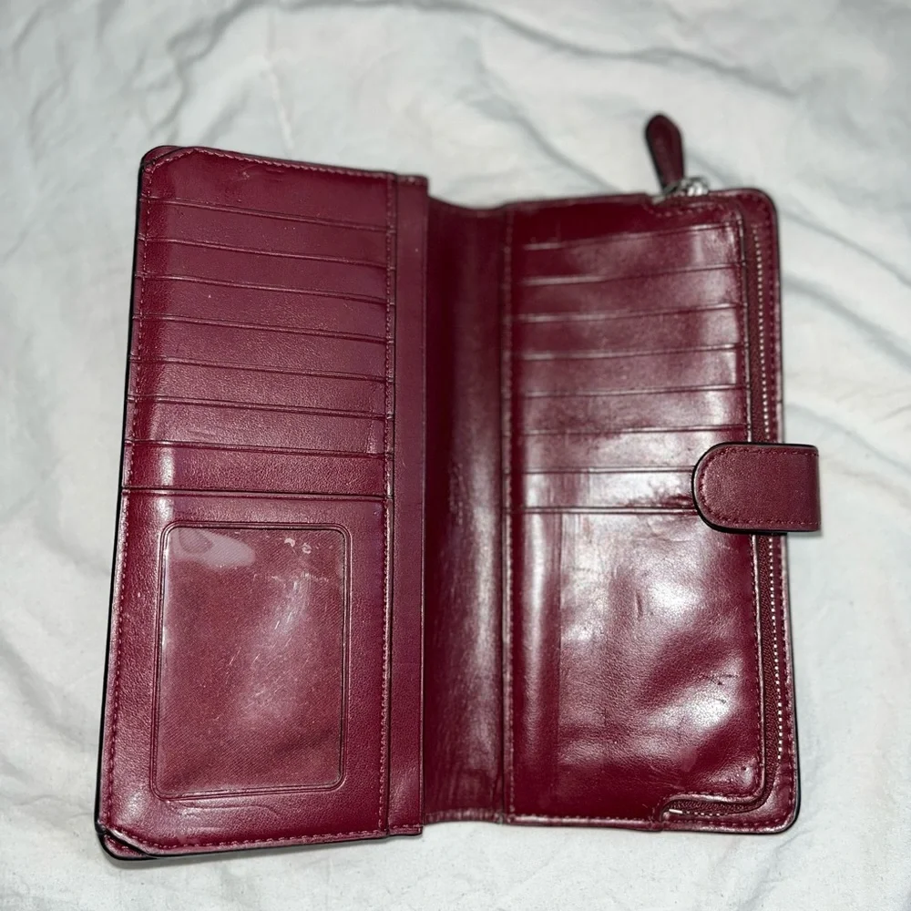 Maroon Coach Wallet - Picture 2 of 2